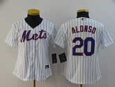 Women Mets 20 Pete Alonso White 2020 Nike Flexbase Jersey,baseball caps,new era cap wholesale,wholesale hats